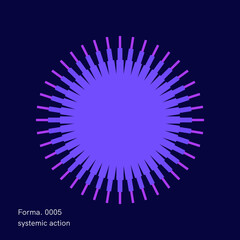 Geometric Vector Shape. Figure isolated on background.