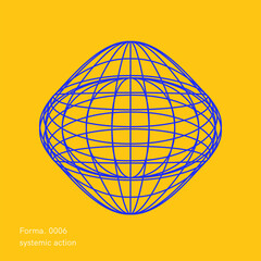 Geometric Vector Shape. Figure isolated on background.