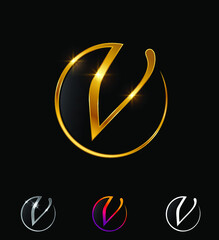 Golden Circle Letter V