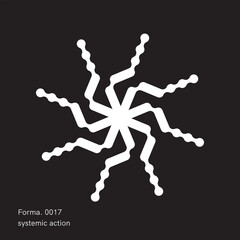 Geometric Vector Shape. Figure isolated on background.
