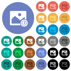 Image modified time alternate round flat multi colored icons
