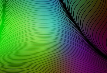 Light Pink, Green vector background with wry lines.