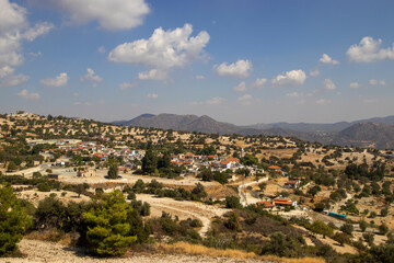 Fototapeta na wymiar The scenery in the Troodos Mountains in Cyprus