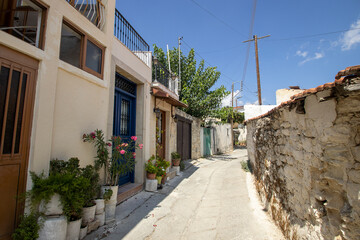 Fototapeta na wymiar The picturesque village of Omodos in the Troodos Mountains, Cyprus