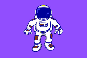 cartoon cute astronaut character premium vector
