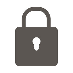 Vector lock icon, isolated on white background
