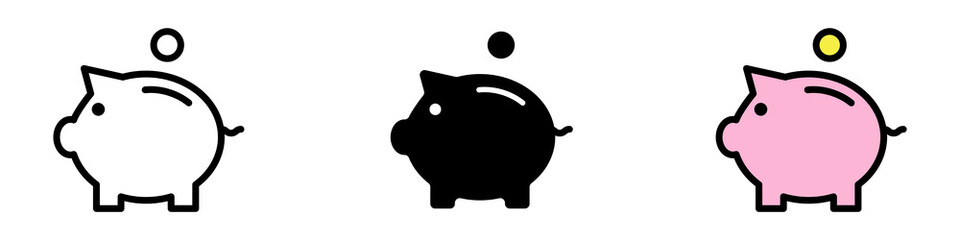 Box icons, money icons,save icons. Vector illustration