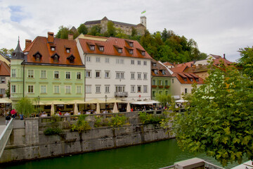 Fototapeta na wymiar beautiful scene in Ljubljana, slovenia in europe