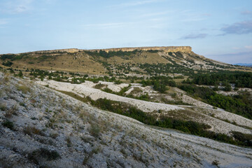 View of the Yuksek-Kyr mountain in the center of the Crimean peninsula.