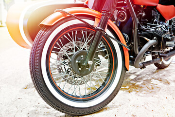 Retro motorcycle with sidecar