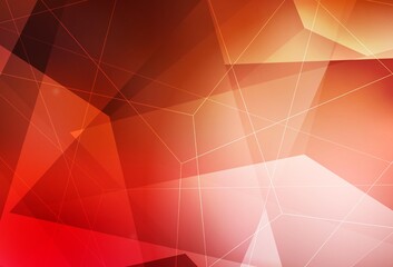 Light Red vector background with polygonal style.