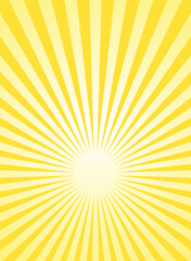 Sunlight vertical background. yellow color burst background.