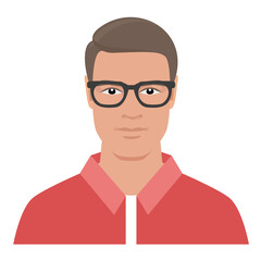 Programmer. Vector flat illustration isolated on white background.