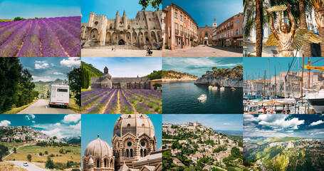 Travel Photos Set Bunch Pack France. Provence, Avignon, Cote De Azur, Nice, Perpignan, Marseille,...