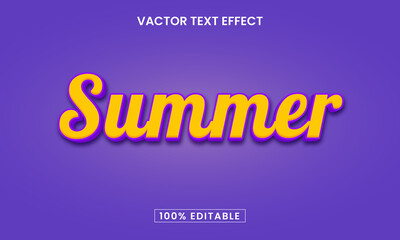 summer 3d text style effect 