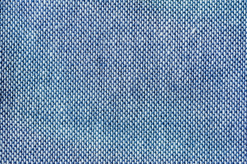 Naklejka na ściany i meble Blue woven fabric texture. Close-up, background