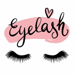 Female eye and long eyelashes