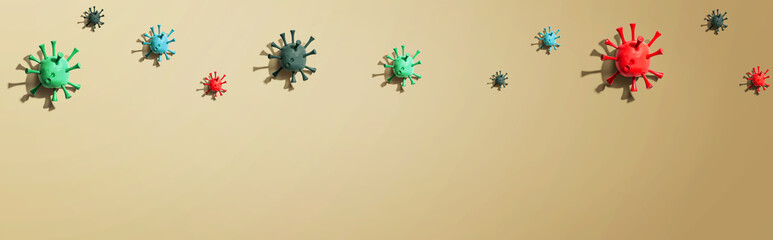 Viral epidemic influenza and Coronavirus Covid-19 concept