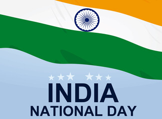 India national day card. vector