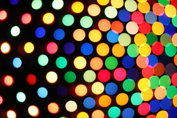 Festive colorful soft focus background, perspective view