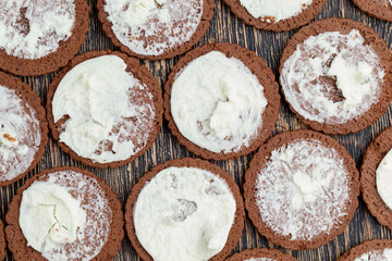 sweet cookies with milk filling