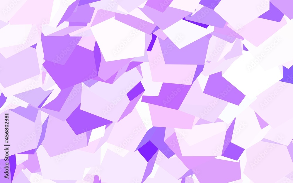 Wall mural light purple vector template in hexagonal style.