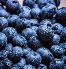 Fresh Blueberries in macro photo
