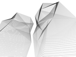 abstract architecture design digital drawing