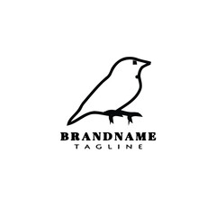bird logo cartoon icon design graphic black isolated vector illustration