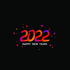 2022. 2022 text, 2022 Happy new year. 2022 vector design illustration for template Celebration typography poster, banner or greeting card for Happy new year. 