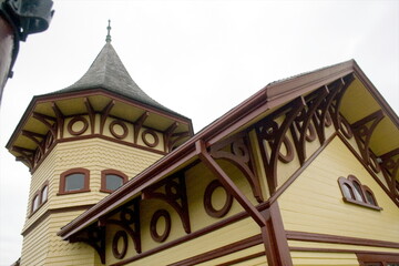 Obraz na płótnie Canvas Historic Railroad Station at Chatham, Cape Cod