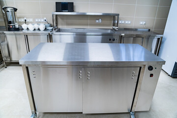 Table-compartment stainless steel. equipment for professional kitchen