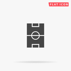Football pitch, Soccer Field flat vector icon. Hand drawn style design illustrations