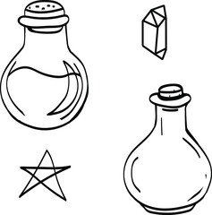 set of bottles