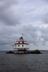 Lighthouse on the Chesapeake Bay with Stormy Sky 1