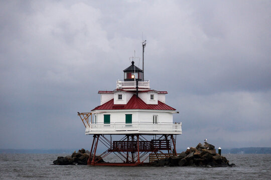 Lighthouse On The Chesapeake Bay With Stormy Sky 2