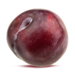 Plum isolated on white background with clipping path