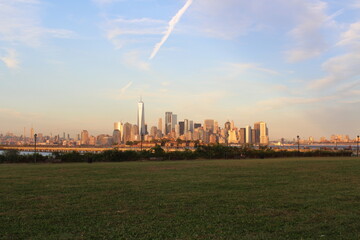 Obraz premium sunset in the city