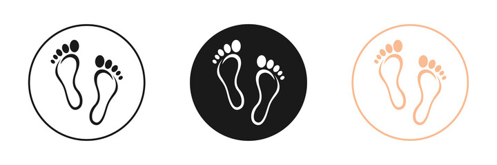 Fototapeta Set of web icons for feet flat design. obraz