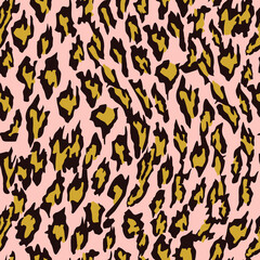 seamless pattern with the image of a texture in the form of a leopard fur  for prints on fabrics, packaging and interior design and haberdashery