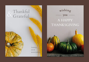 Thanksgiving Greeting Card Editable Template