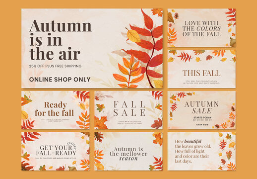 Autumn Sell Template Set for Blog Banner