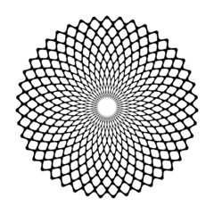 Abstract geometric circle grid pattern. © troyka