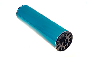 Photographic drum cylinder for laser printers on a white background.