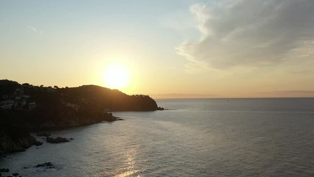 Vue a&eacute;rienne de Lloret de mar sur la costa brava en Espagne