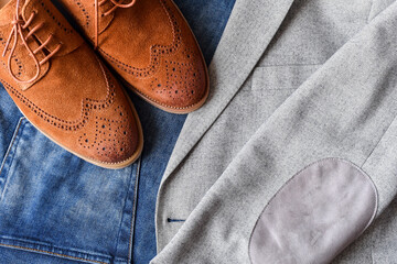  Pair Brown Suede Derby