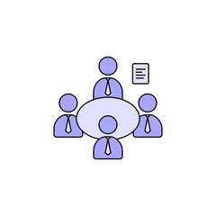 Business team meeting vector icon