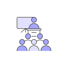 business training presentation icon vector