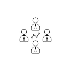 Corporate management team people icon vector