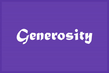 Generosity typography t-shirt vector design. 